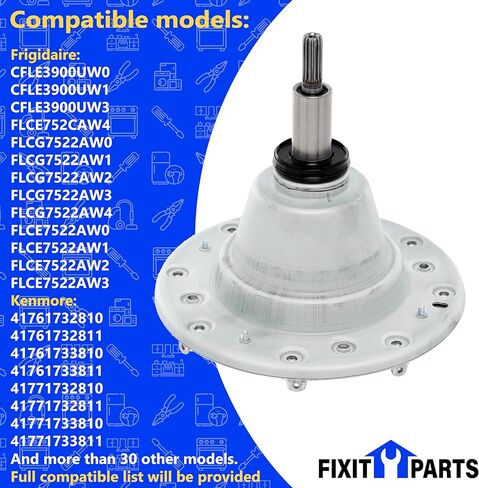 مورد مقره الولايات المتحدة - 5304517318 علبة تروس الغسالة الأصلية OEM 13.07 × 11.30 × 11.65 متوافقة مع غسالات Fdaire Kenmore 41761732810 41761732811 41761733810 41761733811 CFLE3900UW0 CFLE3900UW1 in Kuwait