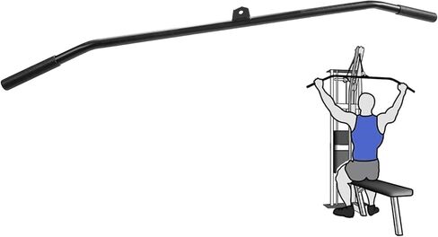 مرفق آلة كابل Fitvids، مرفق كابل سحب لأسفل لصالة الألعاب الرياضية، يتضمن حبل ثلاثي الرؤوس بمقبض على شكل حرف V، وقضيب دوار، وقضيب على شكل حرف V، كروم in Kuwait