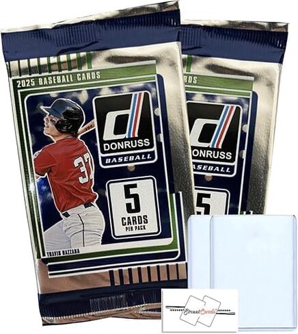 حزمة (حزم) Donruss Baseball Gravity لعام 2025 مع 5 بطاقات تداول (لكل حزمة) + أداة تحميل علوية + مغناطيس StreetCards! ابحث عن موازيات الفيضانات الصفراء! (1 حزمة + 1 محمل علوي، 1) in Kuwait