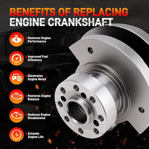 3.6L محرك العمود المرفقي ومجموعة تحمل متوافقة مع كرايسلر دودج جيب رام 2011-2024 3.6 V6 استبدال # 5184251AH، 5184251AI، 04893934AB، 5184251AF، 5184251AG، 05184251AI in Kuwait