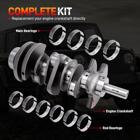 3.6L محرك العمود المرفقي ومجموعة تحمل متوافقة مع كرايسلر دودج جيب رام 2011-2024 3.6 V6 استبدال # 5184251AH، 5184251AI، 04893934AB، 5184251AF، 5184251AG، 05184251AI in Kuwait