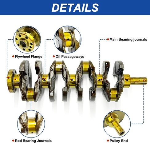 2.4L G4KJ Engine Crankshaft Connecting Rods and Bearings Kit for Hyundai Santa Fe/Santa Fe Sport Sonata Tucson, for Kia Sportage Sorento Optima 2011-2020 Replace# 23041-2G500 23510-2G540 in Saudi Arabia