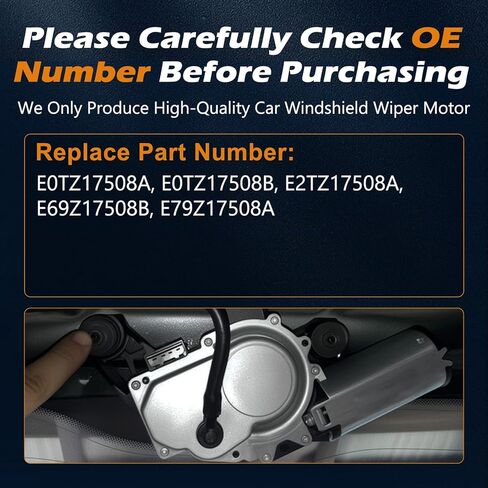 2C3Z17508AA محرك ممسحة الزجاج الأمامي متوافق مع Excursion Expedition Explorer Mustang Thunderbird Aviator Navigator Mountaineer استبدال 8C3Z17508B، 40-2036، 85-2036 in Kuwait