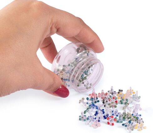 200 PCS Daisy Flower Glass Beads with Storage Jar| Thicker and Consistent Size Daisies | Premium Assorted and Vibrant Colour Daisies. in Saudi Arabia