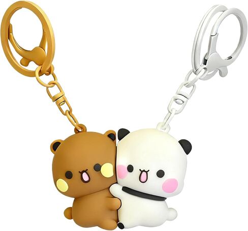 2 Pcs Cute Keychains Magnetic Matching Couples Stuff Key Chains for Women Boyfriend Girlfriend Valentine's Day Gifts in Saudi Arabia