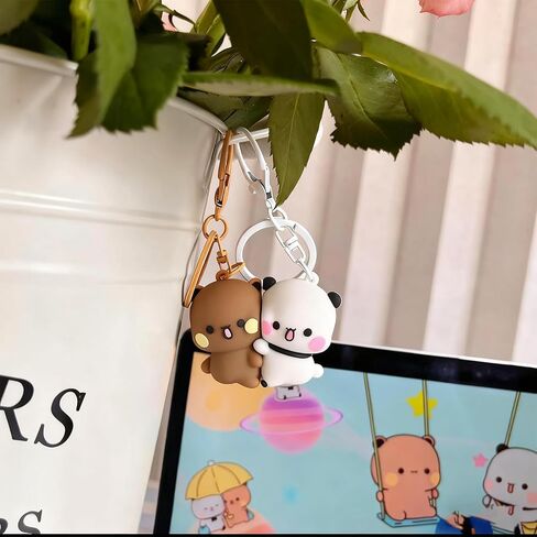 2 Pcs Cute Keychains Magnetic Matching Couples Stuff Key Chains for Women Boyfriend Girlfriend Valentine's Day Gifts in Saudi Arabia