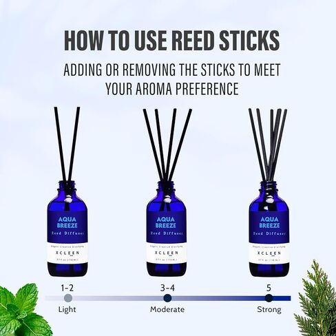 موزع روائح القصب المعطرة بالحمضيات من Xcleen، موزع روائح زيت البرتقال والليمون والليمون، حمضيات حقيقية! عطر منزلي للعطلات لديكور مكتب الحمام in Kuwait