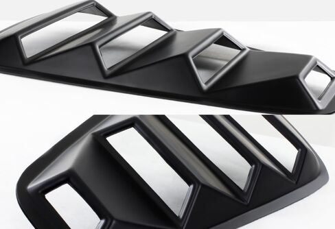 W-POWER, Side Window Louvers Scoop Cover Vent Sun Shade Cover Compatible with 2005-2014 Ford Mustang Coupe / 2-DR Only, ABS, Fits for All Weather, 1/4 Quarter (Painted Carbon Fiber) in Saudi Arabia