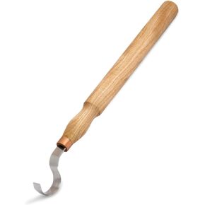 BeaverCraft Hook knife Wood Carving SK2 Long Knives Spoon Carving Tools 1.2'' Long handle 12'' Spoon Knife Wood Carving Tools Bowl Kuksa Carving Tool Double-Edged Crooked Knife in Kuwait