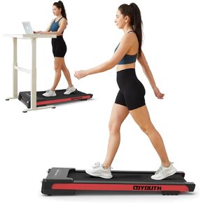 جهاز سير للمشي من جويوث، جهاز سير تحت المكتب للمكتب المنزلي، جهاز سير مدمج بحزام عريض بسعة 300 رطل، جهاز تحكم عن بعد للمشي والركض ممتص للصدمات بقوة 2.25 حصان in Kuwait