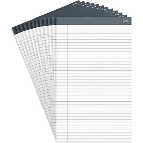 دفاتر ملاحظات TRU RED Staples، مقاس 8.5 × 14 بوصة، مسطرة عريضة، كناري، 50 ورقة/وسادة، 12 وسادة/عبوة (TR57371) in Kuwait