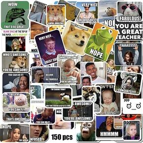 300PCS Meme Stickers, Meme Stickers for Teacher, Funny Meme Stickers for Laptop, Phone, All Ages Students Grading in Kuwait