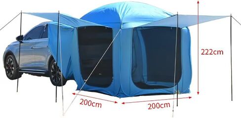SUV Tailgate Tent Camping Awning Shade Compatible with for Renault Espace 2023–2025 Family Camping Auto Shade Smooth Ventilation,B-Blue in Saudi Arabia