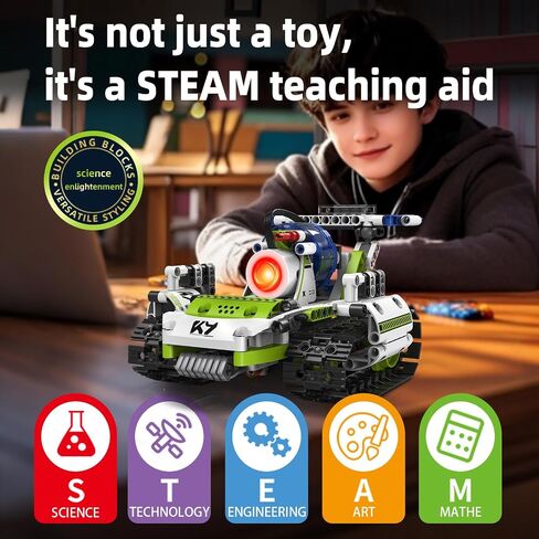 STEM Robot kit for Kids Ages 8-12, 429PCS 5 In1 Building Blocks Kit, Remote & App Control Robotic Toys, Scientific Construction Sets for Kids 8 9 10 11 12 13 in Kuwait