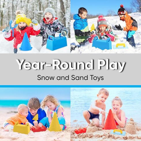 مجموعة بناء قلعة الرمل من سوبيريو، صانع مكعبات الثلج، قوالب قلعة الرمل، ألعاب الشاطئ الرملية الثلجية للأطفال والكبار، شكل كتلة الثلج من أجل حصون الثلج أو صندوق الرمل، ألعاب الرمل في الهواء الطلق، أساسيات الشاطئ الممتعة in Kuwait