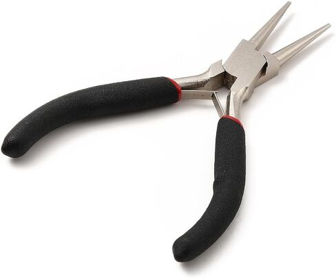 1Pc Round Nose Plier 65# Carbon Steel Jewelry Plier with Black Handle 12x7.9x0.9cm DIY Jewelry Craft Making Repair Supplies in Saudi Arabia