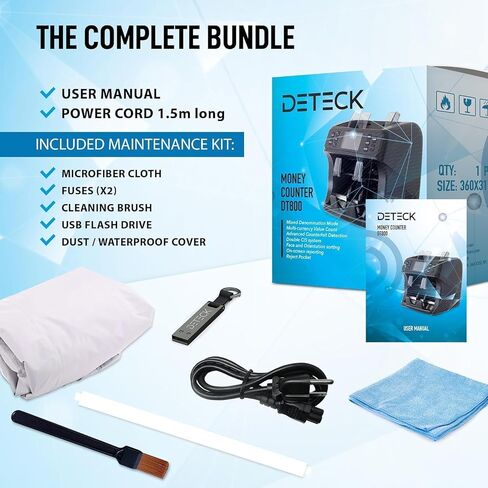 ماكينة عد النقود Dusk فئة مختلطة، ماكينة عداد الفواتير DT500 متعددة العملات من فئة الأعمال، كشف التزييف 1CIS/UV/MG، عداد العملات، عد القيمة والطباعة in Saudi Arabia