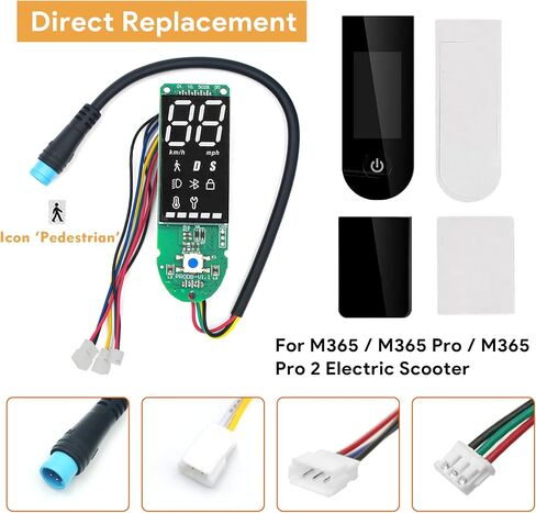 لوحة القيادة مع مجموعة غطاء للسكوتر الكهربائي M365 / M365 Pro/Pro 2، استبدال لوحة الدائرة لملحقات أجزاء السكوتر الكهربائي in Saudi Arabia