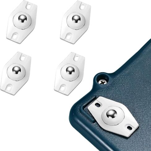 4 Pcs Caster Wheels Appliance Rollers 360° Swivel Universal Wheel for Trash Can,Storage Box,Small Furniture(White) in Saudi Arabia