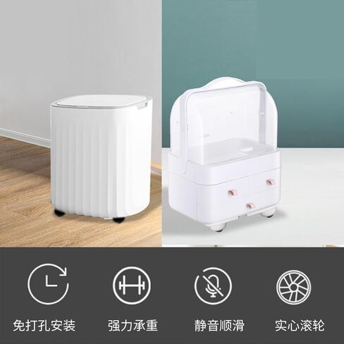 4 Pcs Caster Wheels Appliance Rollers 360° Swivel Universal Wheel for Trash Can,Storage Box,Small Furniture(White) in Saudi Arabia