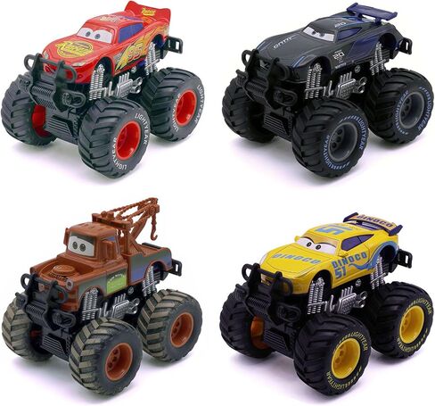 1/45 Big Wheel McQueen and his Friends Metal Toy car,Friction Driven car Toy,4 Pack in Saudi Arabia