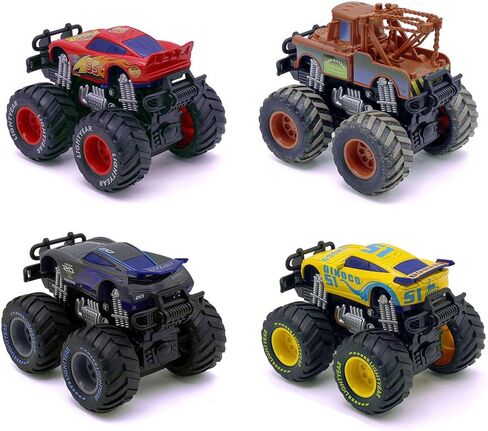 1/45 Big Wheel McQueen and his Friends Metal Toy car,Friction Driven car Toy,4 Pack in Saudi Arabia