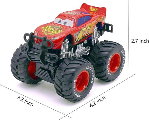 1/45 Big Wheel McQueen and his Friends Metal Toy car,Friction Driven car Toy,4 Pack in Saudi Arabia
