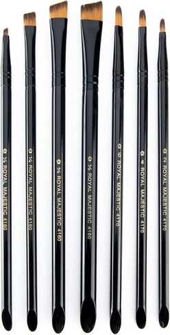 Majestic Royal & Langnickel Filbert and Oval Wash Artist Brush Set, 7-Piece in Kuwait