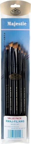 Majestic Royal & Langnickel Filbert and Oval Wash Artist Brush Set, 7-Piece in Kuwait