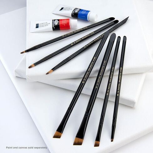 Majestic Royal & Langnickel Filbert and Oval Wash Artist Brush Set, 7-Piece in Kuwait