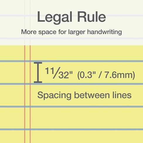 وسادات أكسفورد القانونية 8.5 × 11، 12 حزمة، مسطرة عريضة، ورق أصفر، 50 ورقة لكل لوحة كتابة، صنع في الولايات المتحدة الأمريكية (74020) in Kuwait