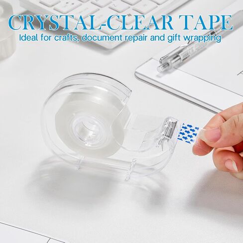24 Rolls Clear Tape, Transparent Tape Refills for Dispenser, 1 Inch Core, 3/4 x 800 Inches, Strong Adhesive for Gift Wrapping, Office, School, Home, Desk Supplies & Crafts in Saudi Arabia