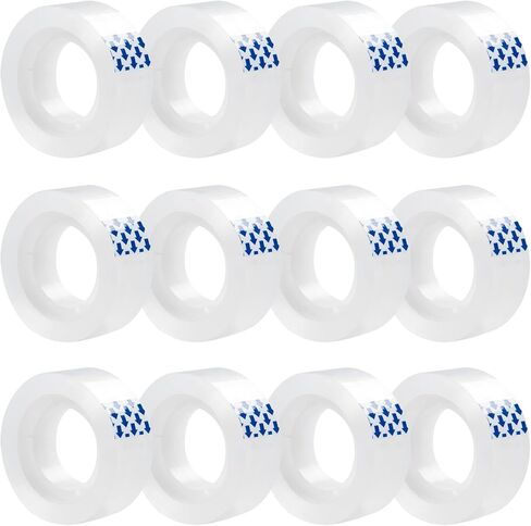 24 Rolls Clear Tape, Transparent Tape Refills for Dispenser, 1 Inch Core, 3/4 x 800 Inches, Strong Adhesive for Gift Wrapping, Office, School, Home, Desk Supplies & Crafts in Saudi Arabia