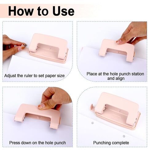 خرامة ورق بفتحتين، خرامة معدنية بفتحتين، خرامة ورق بفتحتين قابلة للتعديل للكتب السائبة مقاس A4/A5/B5 واللوازم المنزلية (أخضر) in Kuwait