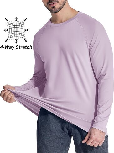 MAGCOMSEN Men's Thermal Shirt Fleece Lined Long Sleeve Athletic Base Layer Workout Top in Saudi Arabia