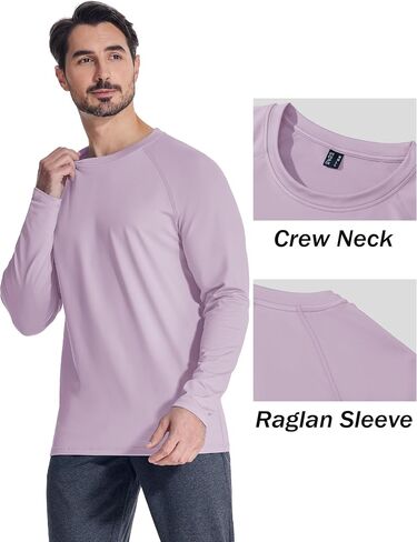 MAGCOMSEN Men's Thermal Shirt Fleece Lined Long Sleeve Athletic Base Layer Workout Top in Saudi Arabia
