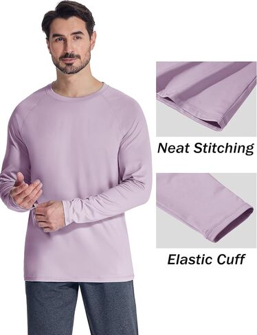MAGCOMSEN Men's Thermal Shirt Fleece Lined Long Sleeve Athletic Base Layer Workout Top in Saudi Arabia