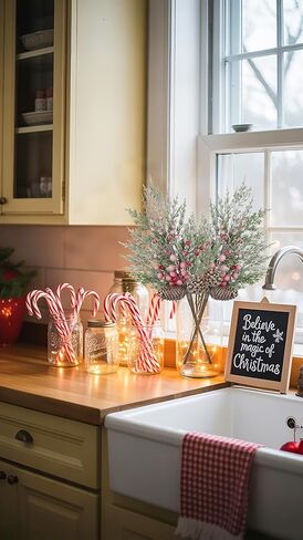 Oairse 2 Pcs Christmas Artificial Pine Branches 21.2 inch Cedar Pine Stems Christmas Greenery Picks with Red Berries Pinecones Picks Spray Xmas Tree Branches for Xmas Vase DIY Craft Holiday Decor in Saudi Arabia