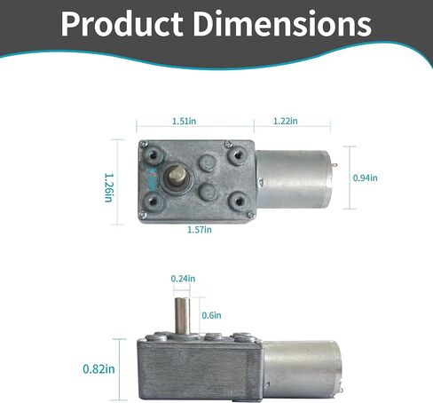 DC 12V 250RPM 6mm Single Shafts Self-Locking Reversible Worm Gear Motor with Cable, High Torque Speed Reduction Motor, Turbine Electric Gearbox Motor JSX40-370 in Saudi Arabia