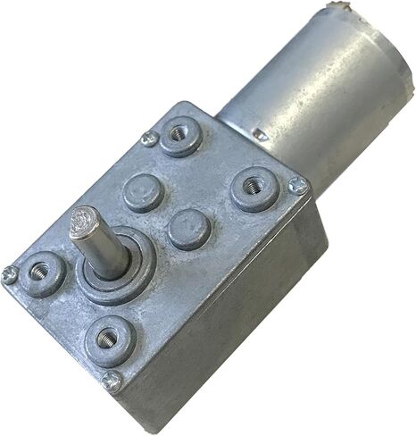 DC 12V 250RPM 6mm Single Shafts Self-Locking Reversible Worm Gear Motor with Cable, High Torque Speed Reduction Motor, Turbine Electric Gearbox Motor JSX40-370 in Saudi Arabia