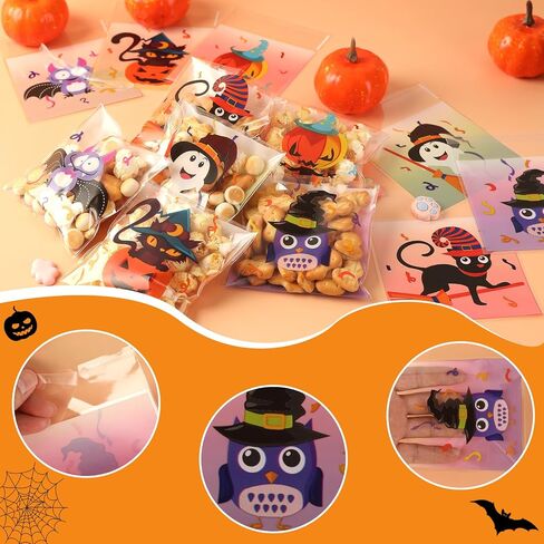 100 PCS Christmas Cellophane Bags, Christmas Cookie Bags Treat Bags Self Sealing Clear Self-adhesive Snack Candy Gift Wrap Ziplock Bags for Winter Santa Xmas Holiday Party Gift Decoration Supplies in Saudi Arabia