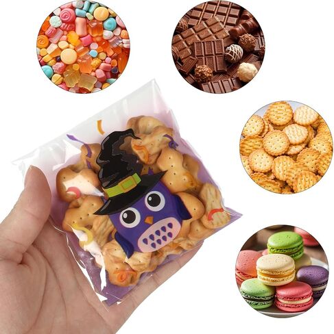 100 PCS Christmas Cellophane Bags, Christmas Cookie Bags Treat Bags Self Sealing Clear Self-adhesive Snack Candy Gift Wrap Ziplock Bags for Winter Santa Xmas Holiday Party Gift Decoration Supplies in Saudi Arabia