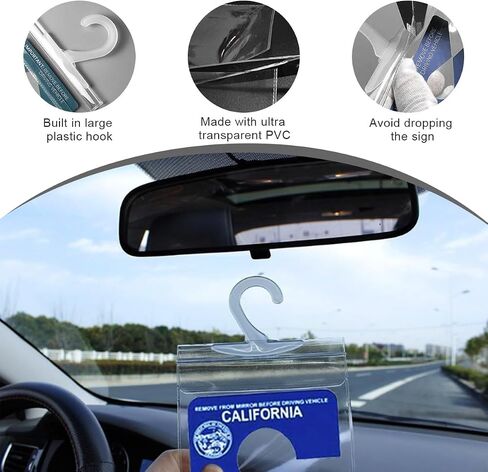 Handicap Placard Holder, 11.6"×5" Transparent Disabled Parking Permit Protective Holder Sleeve, Automotive Disabled Placard Cover with Large Hanger, Car Accessories (1 PCS) in Saudi Arabia