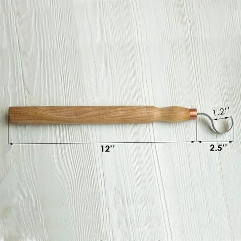 BeaverCraft هوك سكين نحت الخشب SK2 سكاكين طويلة أدوات نحت الملعقة 1.2 بوصة مقبض طويل 12 بوصة سكين ملعقة أدوات نحت الخشب وعاء Kuksa أداة نحت سكين ملتوي ذو حدين in Kuwait