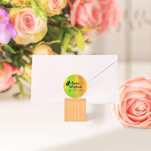 JOYIT 2'' Holographic Thermal Labels - 400pcs Round Thermal Printer Labels, Waterproof Thermal Printer Stickers for Logo Design, Name/Price Tag, Thanks Card, Address, QR Code, 400 Labels/Roll in Saudi Arabia