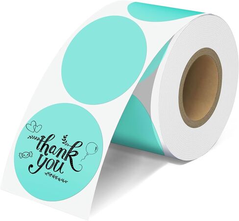 JOYIT 2'' Holographic Thermal Labels - 400pcs Round Thermal Printer Labels, Waterproof Thermal Printer Stickers for Logo Design, Name/Price Tag, Thanks Card, Address, QR Code, 400 Labels/Roll in Saudi Arabia