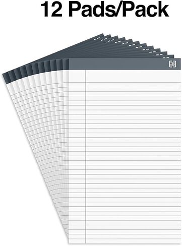 دفاتر ملاحظات TRU RED Staples، مقاس 8.5 × 14 بوصة، مسطرة عريضة، كناري، 50 ورقة/وسادة، 12 وسادة/عبوة (TR57371) in Kuwait