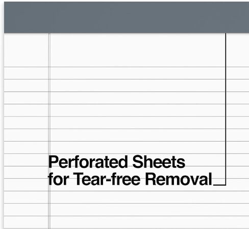 دفاتر ملاحظات TRU RED Staples، مقاس 8.5 × 14 بوصة، مسطرة عريضة، كناري، 50 ورقة/وسادة، 12 وسادة/عبوة (TR57371) in Kuwait