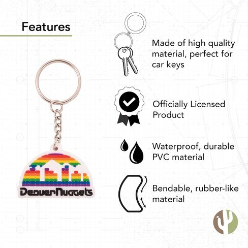 Desert Cactus San Antonio Spurs Keychain NBA National Basketball Association Car Keys Holder (PVC - Vintage A) in Saudi Arabia