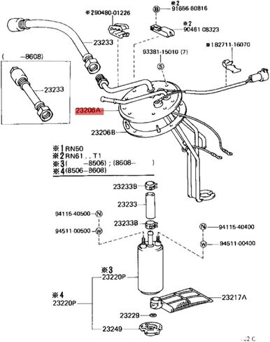 23206-35121 Fuel Pump Hanger Bracket Compatible with Toyota 4Runner Pickup 4WD 1986-1992 Truck Fuel Pump Sending Unit Bracket in Saudi Arabia